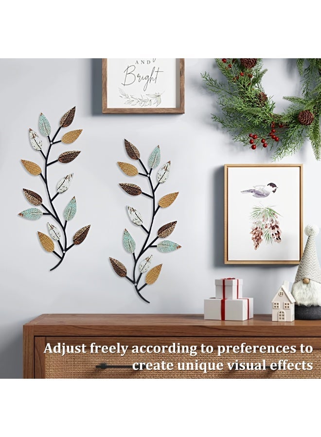 Metal Olive Branch Wall Decor – Wrought Iron Wall Art for Living Room, Bedroom & Hallway (40 × 16 cm) - Image 2